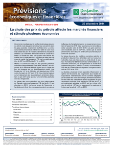 La chute des prix du pétrole affecte les marchés