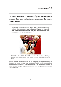 La secte Vatican II contre l`Église catholique à propos des non