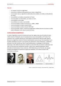 Algorithmique.-Rappe.. - Jouons aux Mathématiques