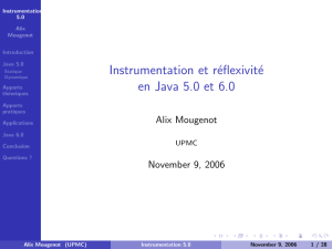 Instrumentation et réflexivité en Java 5.0 et 6.0