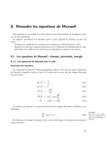 8. Résoudre les équations de Maxwell