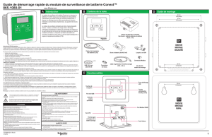 Guide de démarrage rapide du module de surveillance de batterie