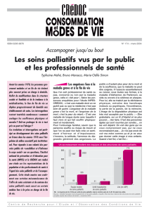 Les soins palliatifs vus par le public et les professionnels de santé