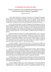 Le dilemme du climat en Inde