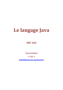 Le langage Java - INFRES