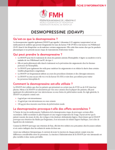 Desmopressine (DDAVp)