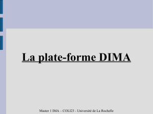 La plate-forme DIMA - Université de La Rochelle