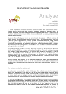 Conflits de valeurs au travail - Saw-B