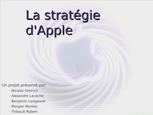 La stratégie d`Apple