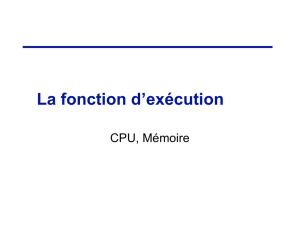 CPU et mémoire