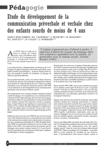 Etude du développement de la communication préverbale