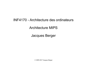 Architecture MIPS