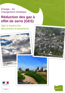 Réduction des gaz à effet de serre (GES)