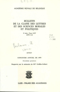 bulletin de la classe des lettres et des sciences morales et politiques