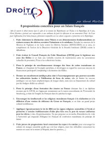 8 propositions concrètes pour un Islam français