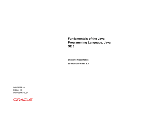 Fundamentals of the Java Programming Language