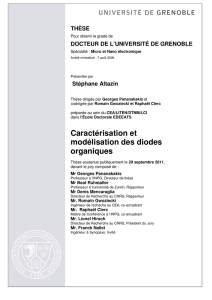 Caractérisation et modélisation des diodes organiques