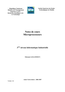 Notes de cours Microprocesseurs 3