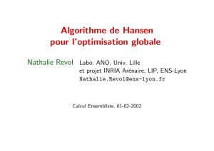Algorithme de Hansen pour l`optimisation globale