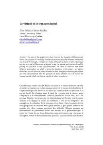 Le virtuel et le transcendantal - Metodo. International Studies in