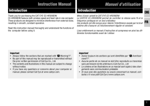 Instruction Manual Manuel d`utilisation