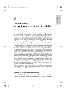 Attachement et pratiques éducatives parentales - iPubli