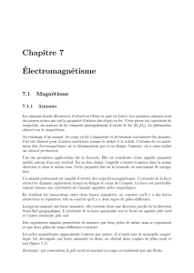 Chapitre 7 Électromagnétisme
