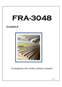 Cahier 2 - Conjugaison des verbes