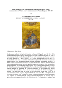Lettre circulaire (9) du secrétaire du Secrétariat o.cist. pour la liturgie