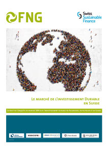 Le marché de l`investissement Durable en Suisse