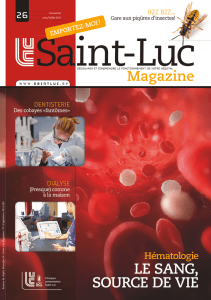 LE SANG, SOURCE DE VIE - Cliniques universitaires Saint-Luc