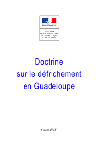 Doctrine sur le défrichement en Guadeloupe