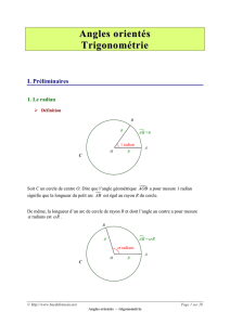 Angles orientés Trigonométrie