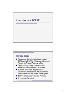 L`architecture TCP/IP Introduction