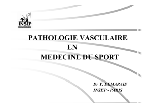 (Microsoft PowerPoint - Pathologie vasculaire en médecine du sport