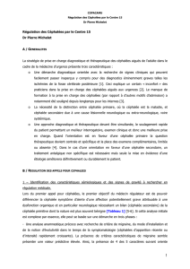 Régulation des Céphalées par le Centre 15 Dr Pierre Michelet A / G
