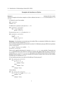 Exemples de fonctions en Python