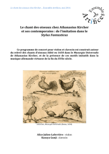 Le chant des oiseaux chez Kircher - ensemble