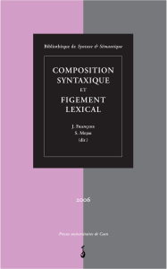 composition syntaxique figement lexical