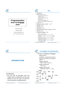 Programmation avec le langage Java