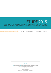 Etude 2015 - les radios associatives en Pays de la Loire