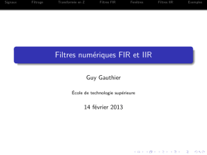 Filtres numériques FIR et IIR