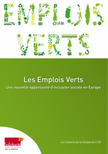 Les Emplois Verts - Observatoire européen de l`Économie sociale