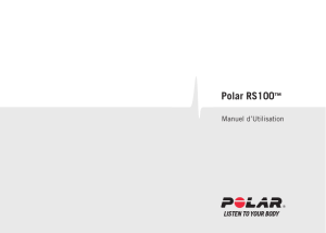 Polar RS100 Manuel d`Utilisation