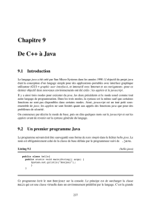 Chapitre 9 De C++ `a Java - Laboratoire Jacques