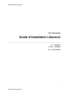 Guide d`installation Liberscol