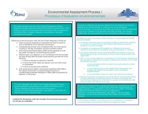 Environmental Assessment Process / Processus d