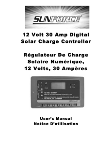 12 Volt 30 Amp Digital Solar Charge Controller Régulateur De