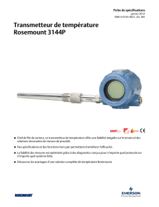 Transmetteur de température Rosemount 3144P