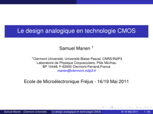 Le design analogique en technologie CMOS